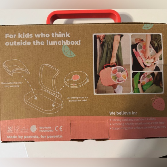 GoBe 2-in-1 Lunchbox with Snack Spinner - coral - Picture 3 of 3